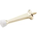 Hardware Resources Solid Door Stop W/ Fixed Screw Attachment - Finish: Polished Brass DS03-PB-R